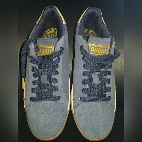 Puma Match Lo Blue Suede/Snake Kids 4.5 Women's 6 - Picture 4 of 11